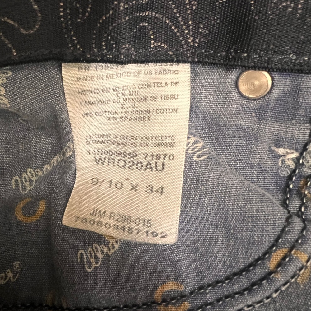 Wrangler Q-Baby Ultimate Riding Jeans Women’s Size 9/10 x 34 Long Embellished - Picture 8 of 9